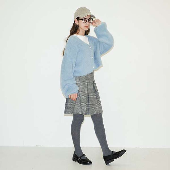 [AMI] Shaggy Cardigan &times; Long Sleeve T-Shirt Set,Light blue, medium image number 9
