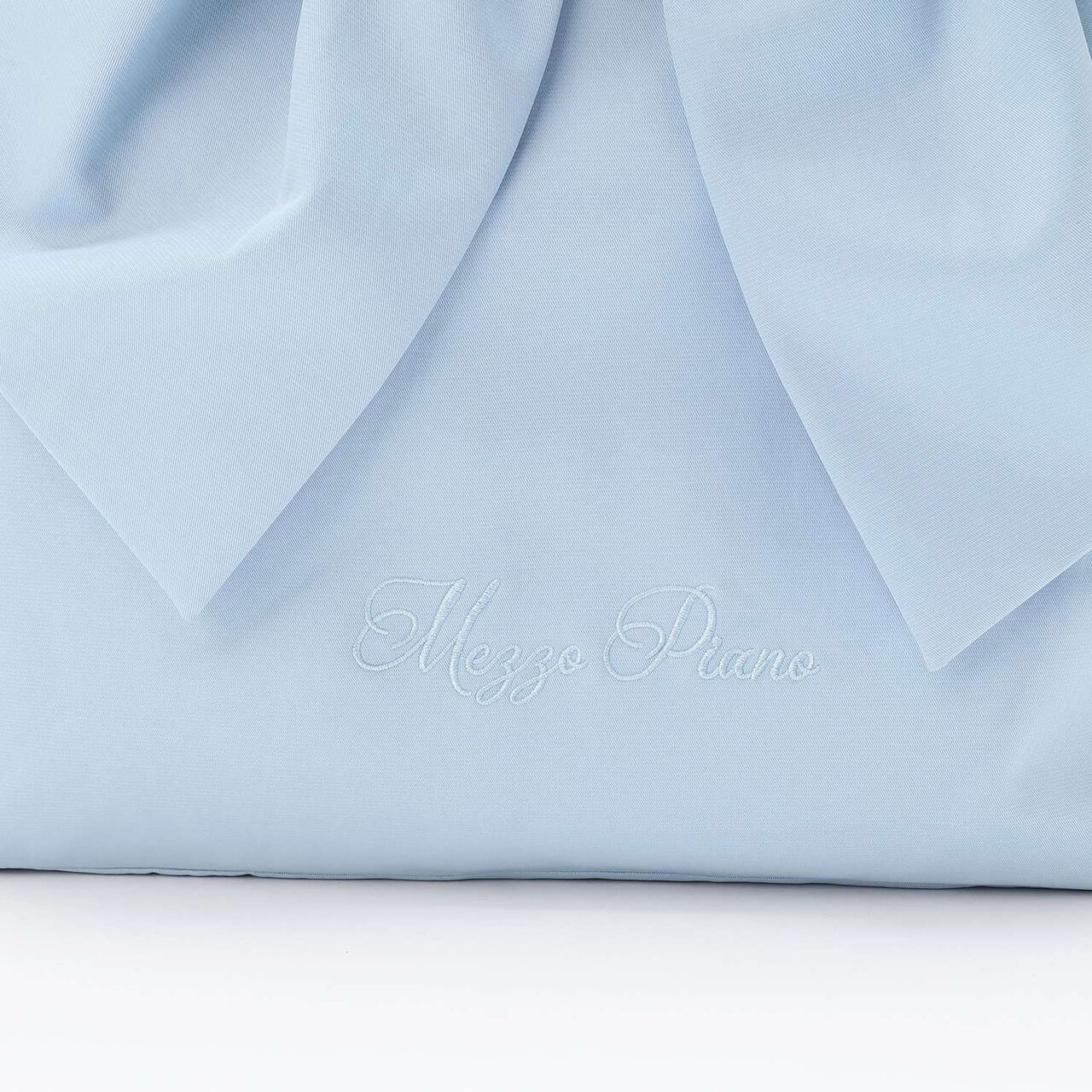 BIG Ribbon Tote♪,Light blue, large image number 4