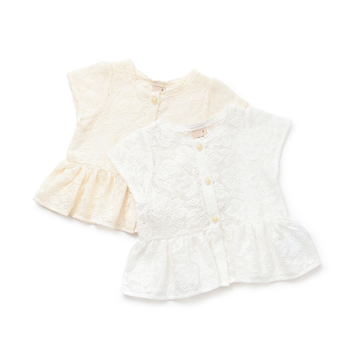 [Link] Lace Cardigan (Kids Size),Light beige, medium image number 10