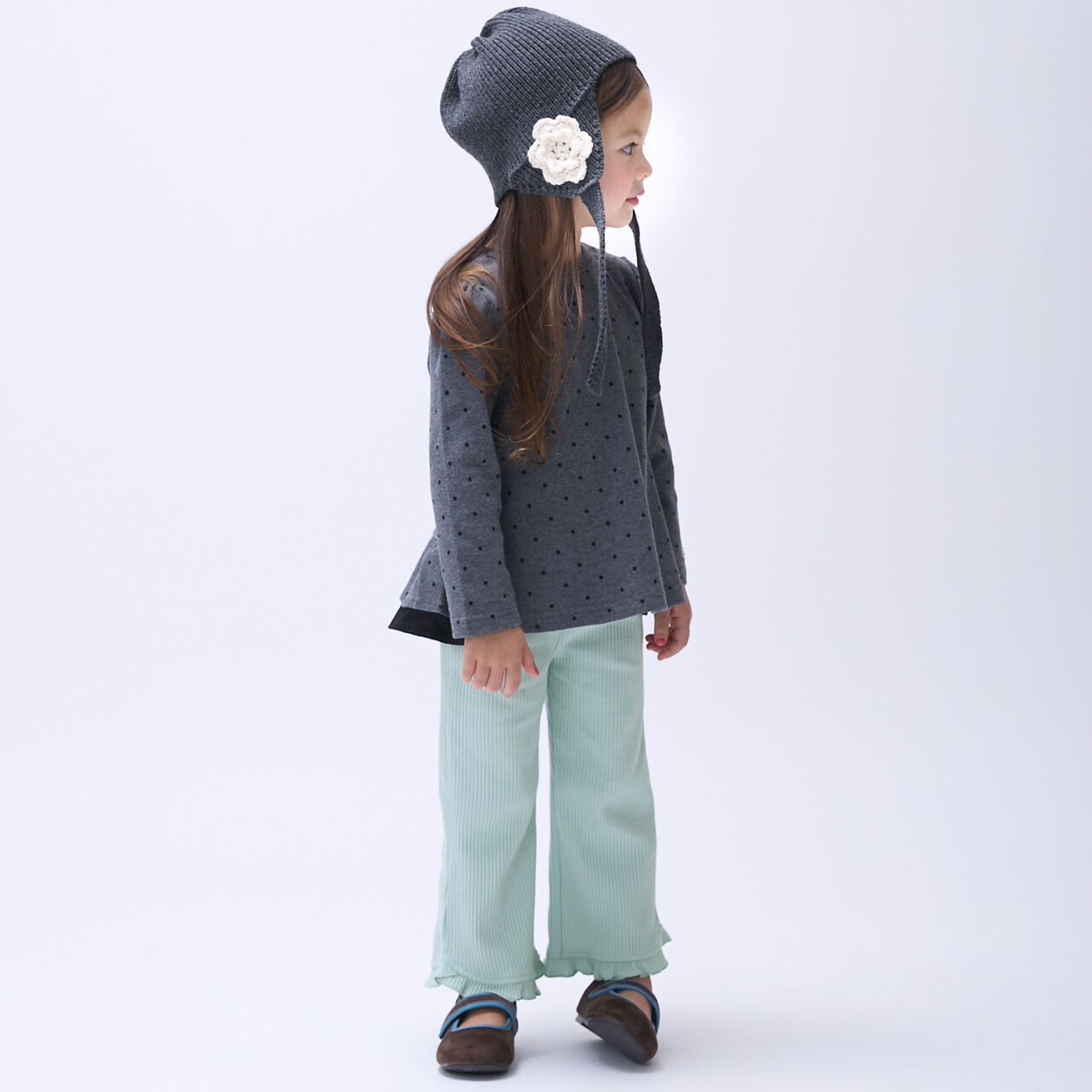 Knit Beanie with Motif Ears,Top gray, large image number 2