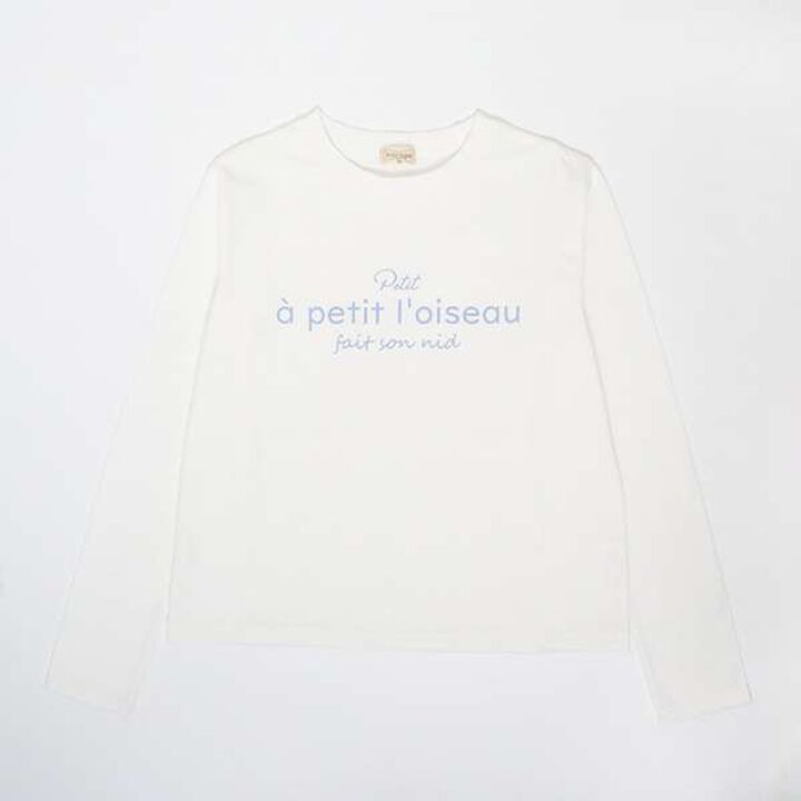 Tulle Camisole & Long-Sleeve T-Shirt Set (140-160),Ivory, medium image number 14