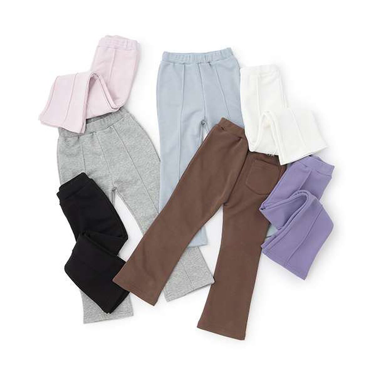 [Daily Standard Wear] [Quick-Dry Absorbent] Center Pleats Flare Sweatpants,Black, large image number 8