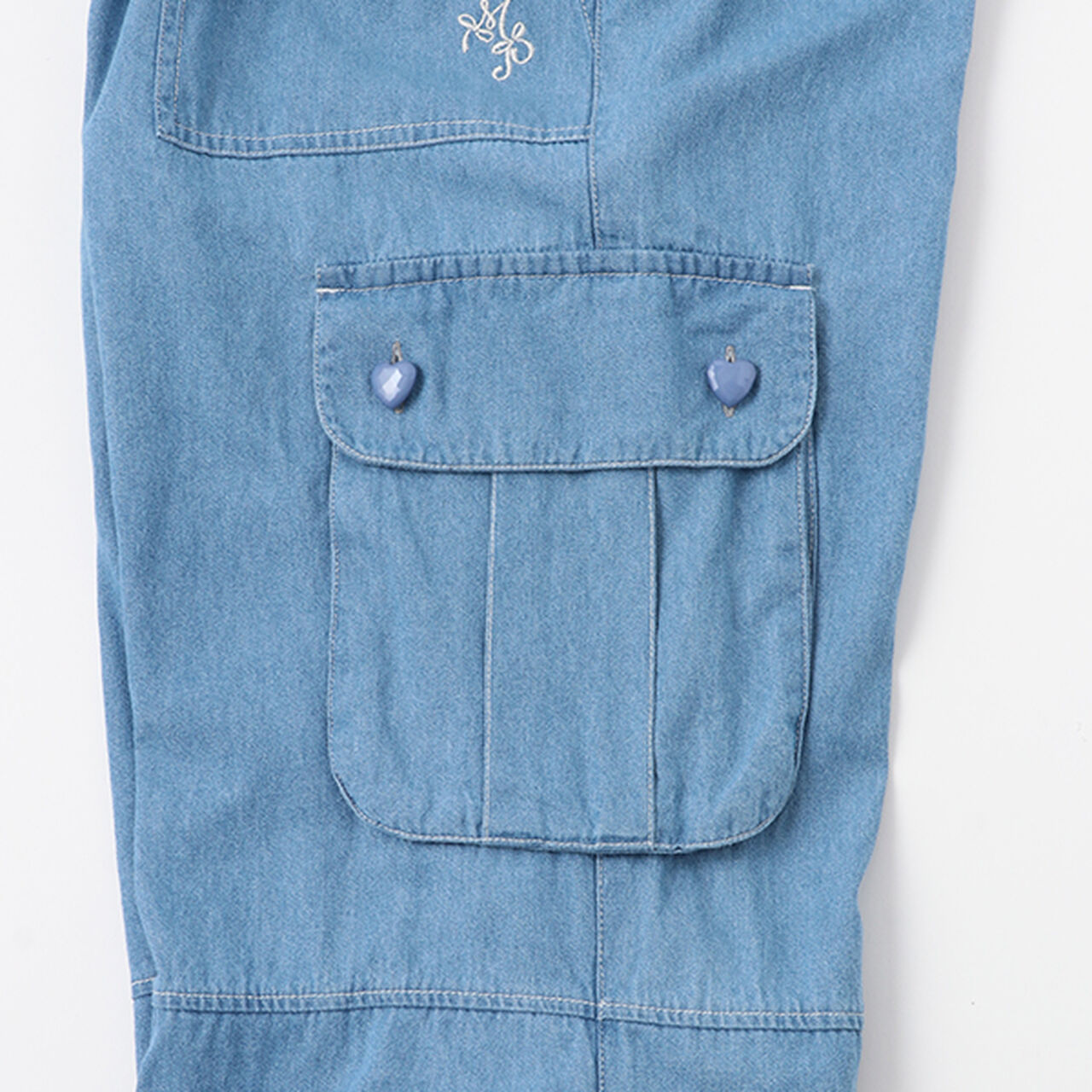 2 WAY Cargo Pants with Heart Button Pocket [Functional Material],Ivory, large image number 3