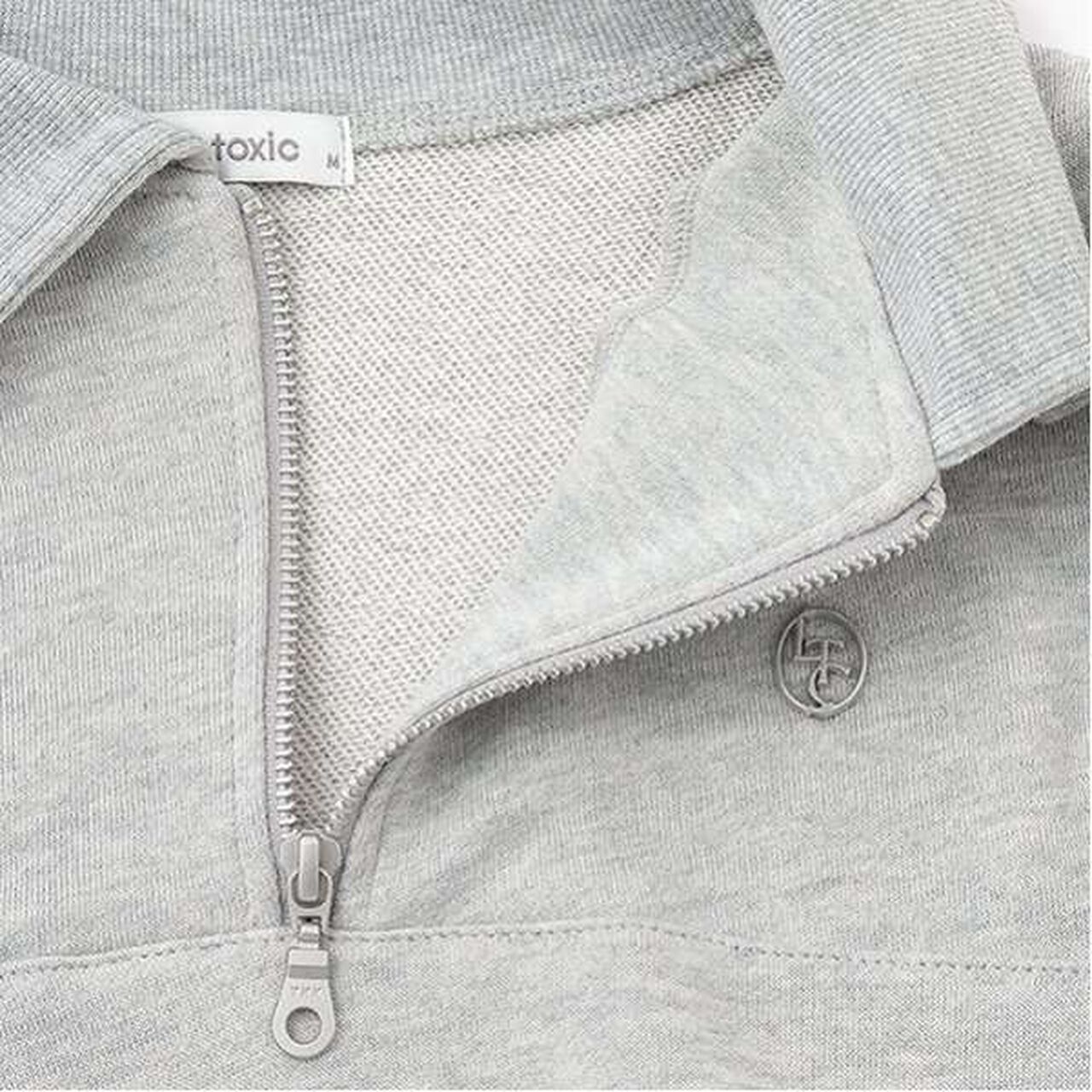 Half-Zip Pleated Set,Top gray, large image number 12