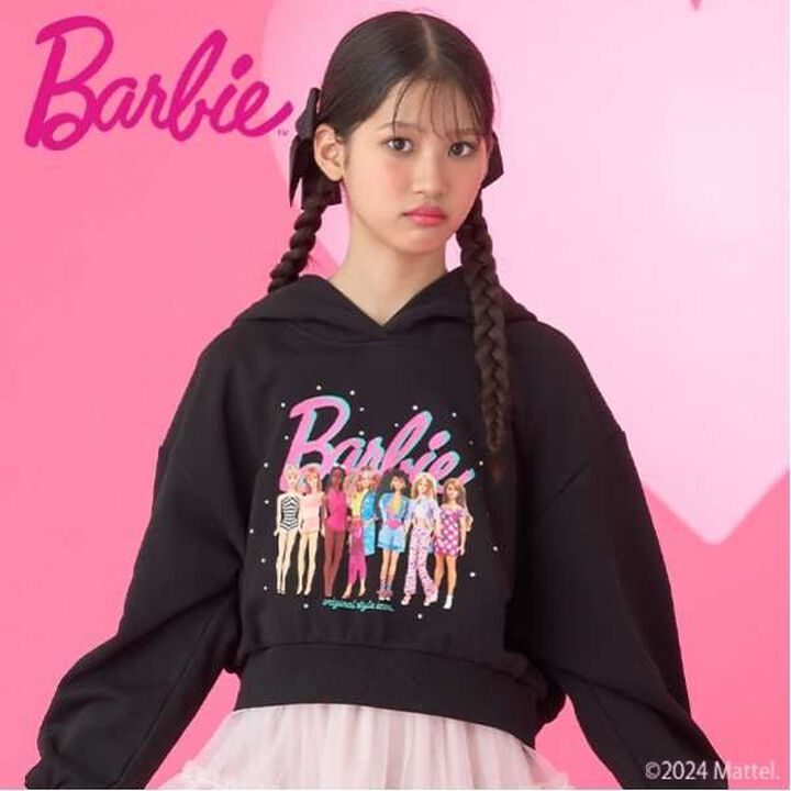 Barbie / Black Cropped Parka,Black, medium image number 0
