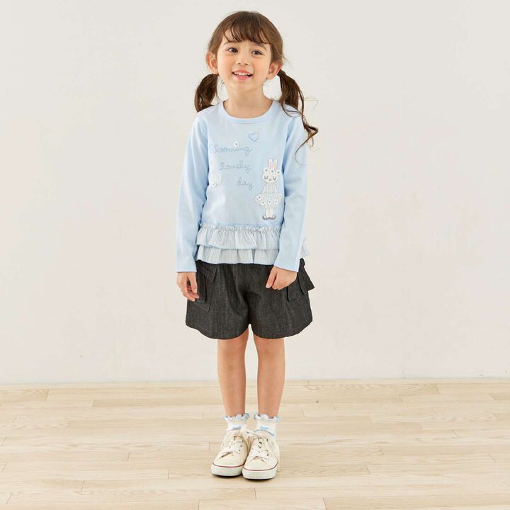 Mimi-chan Layered Frill Long-Sleeve Tunic,Pink, medium image number 16