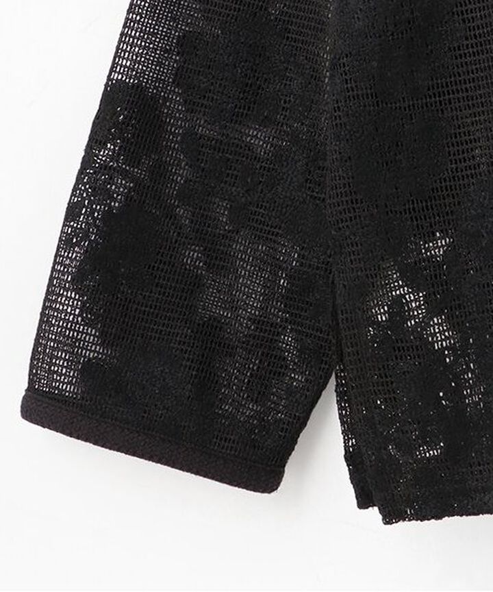 Lace Shirt Jacket,Black, medium image number 7