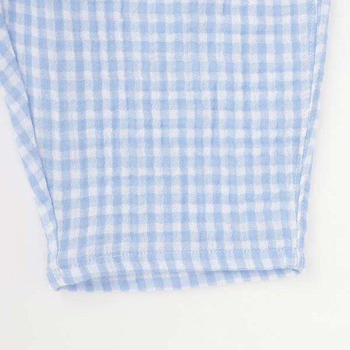 [Link] Bear Embroidery Double Gauze Pajamas,Light beige, medium image number 11