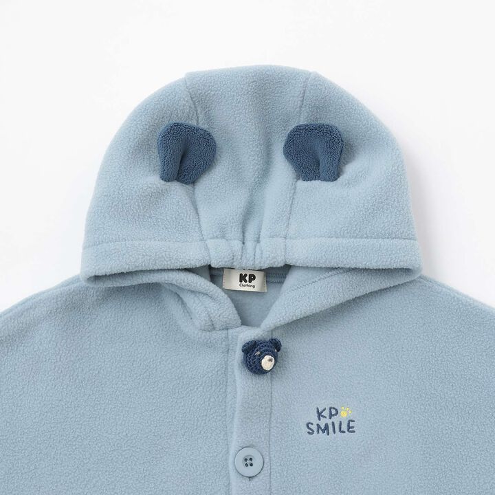 Bear Knit Plush Fleece Cape,Off white, medium image number 2