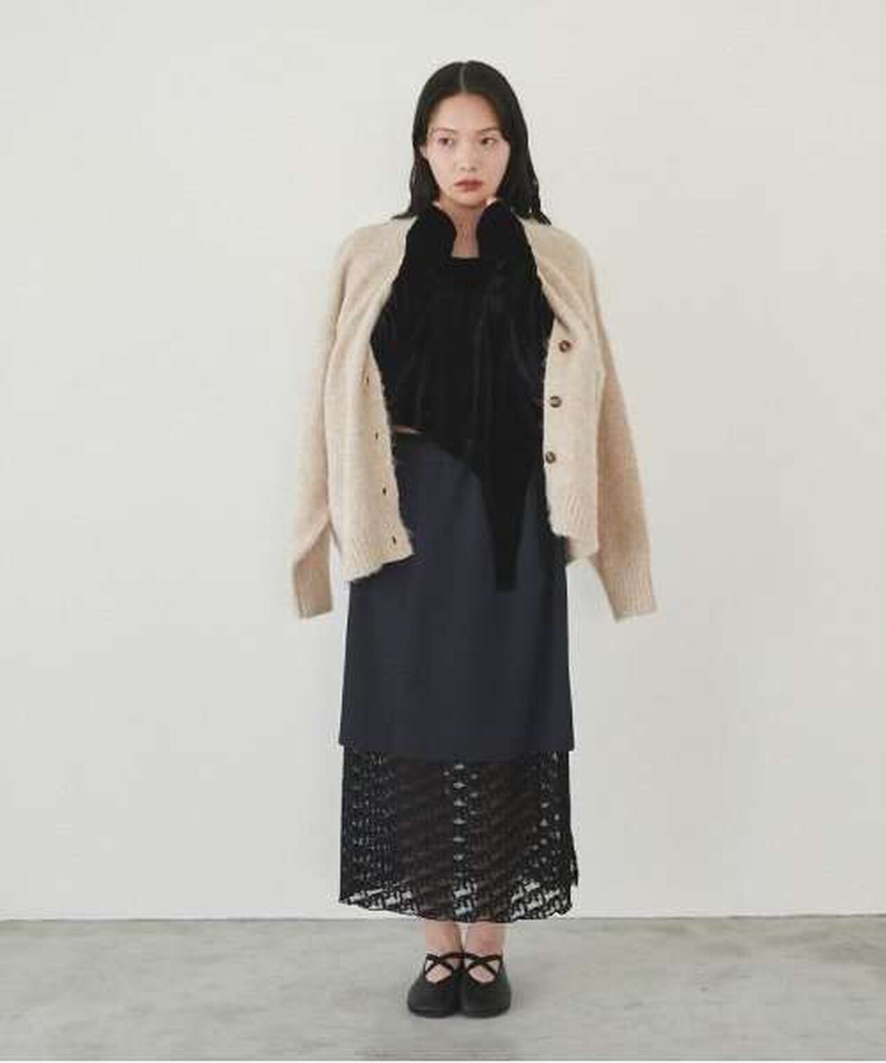 Knit Cardigan,Beige, large image number 11