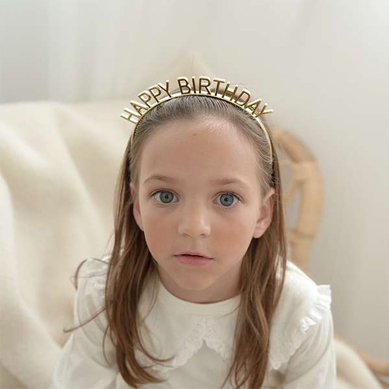 Happy Birthday Headband,Silver, large image number 9