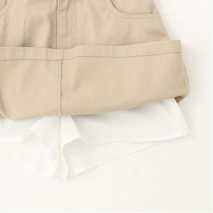 Denim Twill A-Line Skirt with Shorts,Navy, medium image number 14