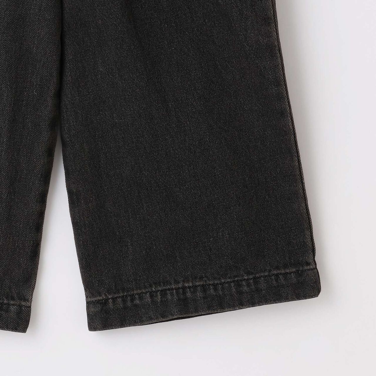 Denim Wide Pants,Black, large image number 15