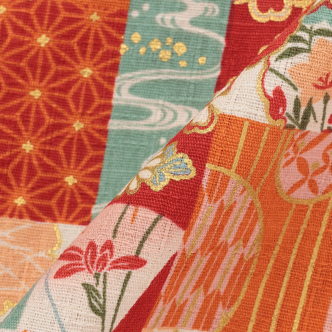 Jinbei Suit (Striped Patchwork Pattern),Purple, large image number 2