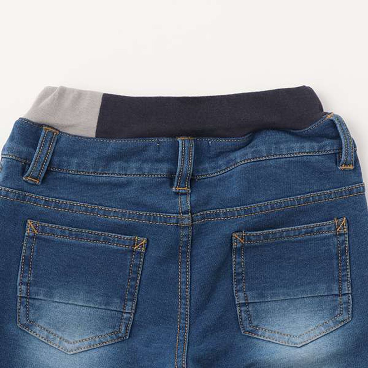 Knit Denim Pants,Navy, large image number 5