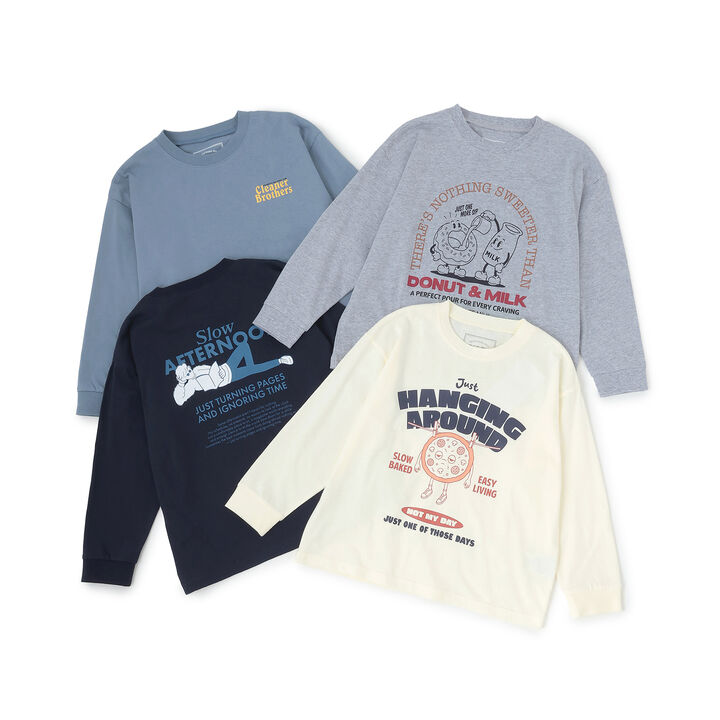 [Parent-Child Matching] [365D.] OFUZAKE Wide Long-Sleeve T-Shirt,Navy, medium image number 27