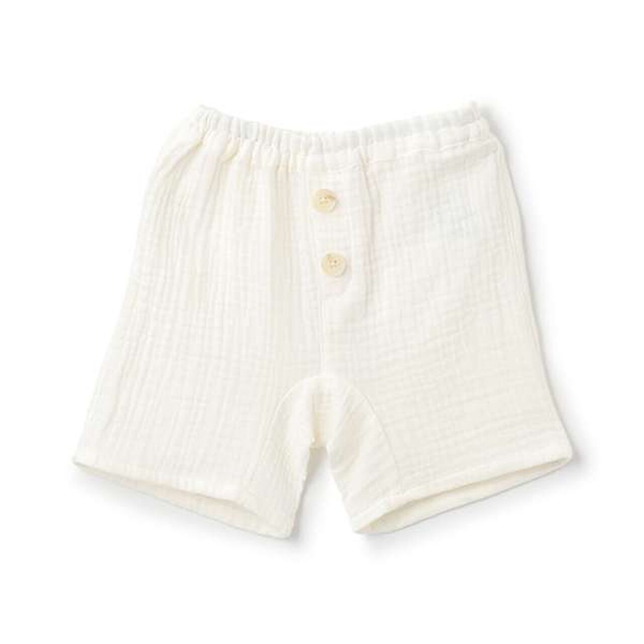 W Gauze Shorts,Pearl white, large image number 0
