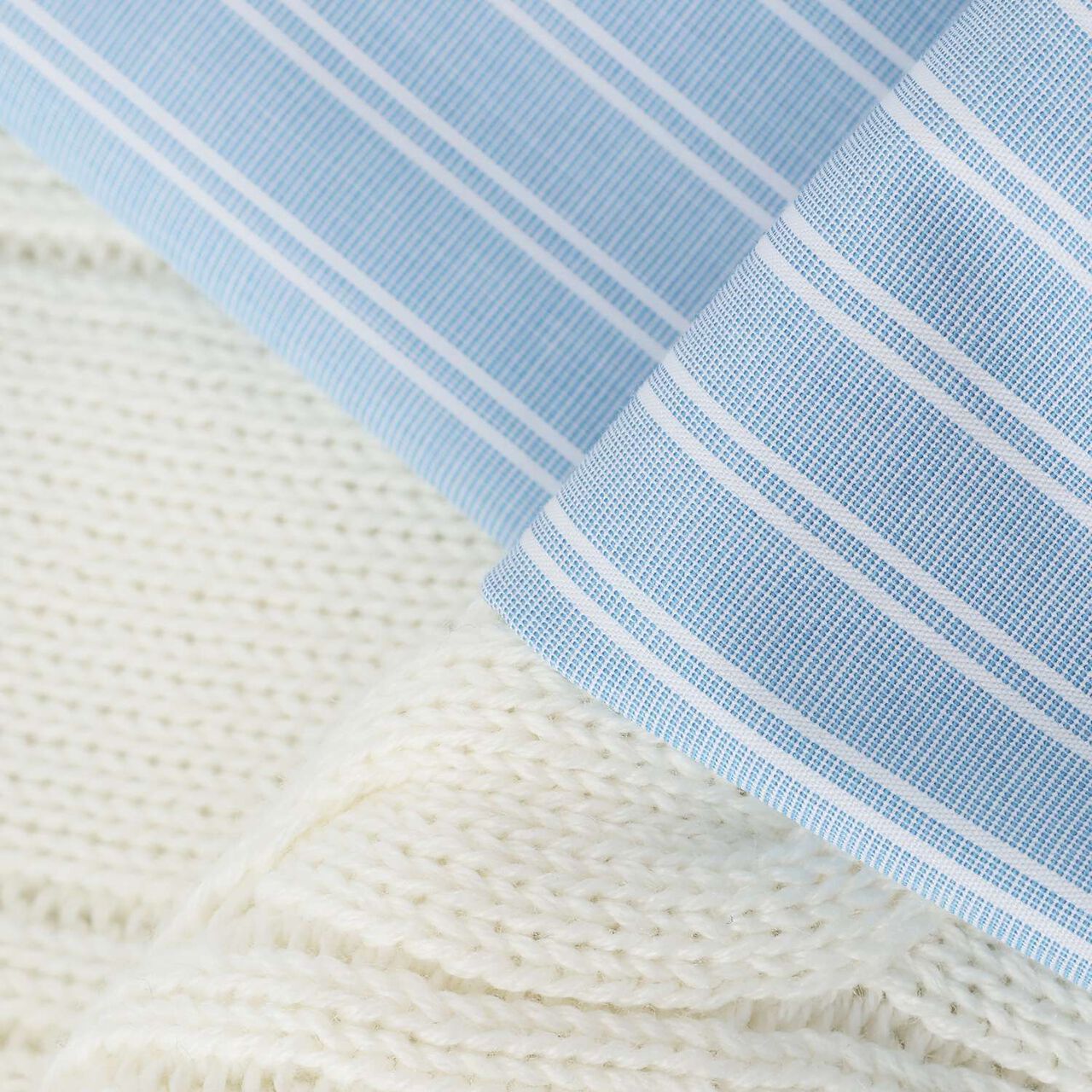 Knit Vest & Shirt Dress Set,Sax blue, large image number 12