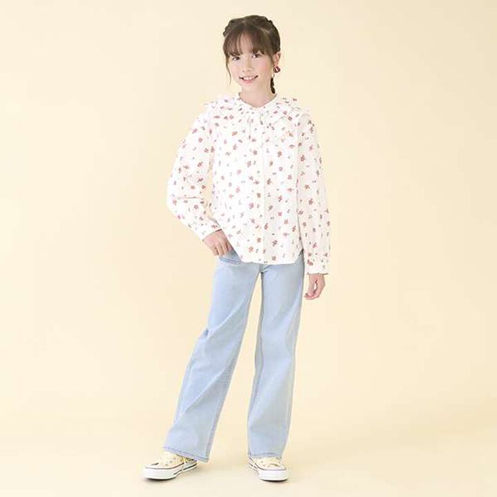 [Link] Frill Collar Blouse (Junior),Red, medium image number 5