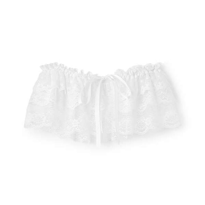 [Cuugal August Issue] Lace Mini Wrap Skirt,Off white, medium image number 2