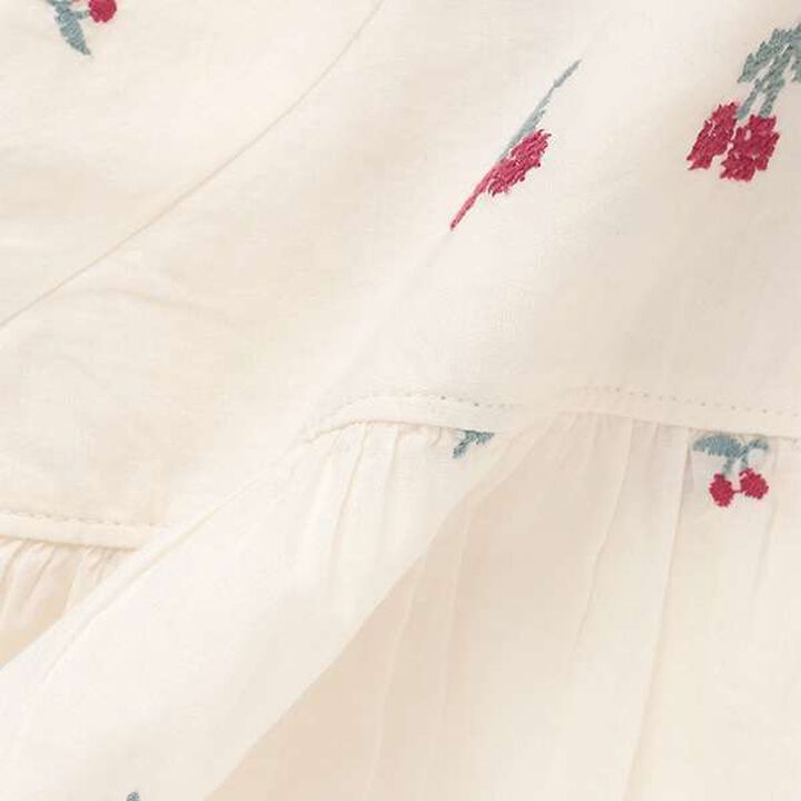 Cherry Embroidery Puff Blouse,Ivory, medium image number 13
