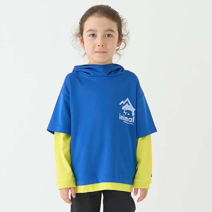 [Water-Repellent] Ponte Fake Layered T Parka,Blue, medium image number 0