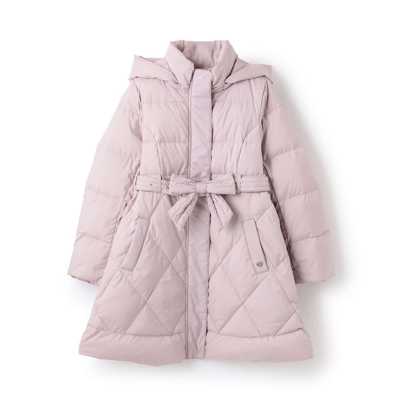 Water-Repellent Ribbon Belt Long Down with Beautiful Silhouette,Pink, large image number 0