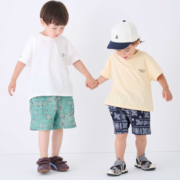 [ELEPHANT/連結款] 寬鬆剪裁Kids短袖T恤,薩克斯藍, medium image number 4