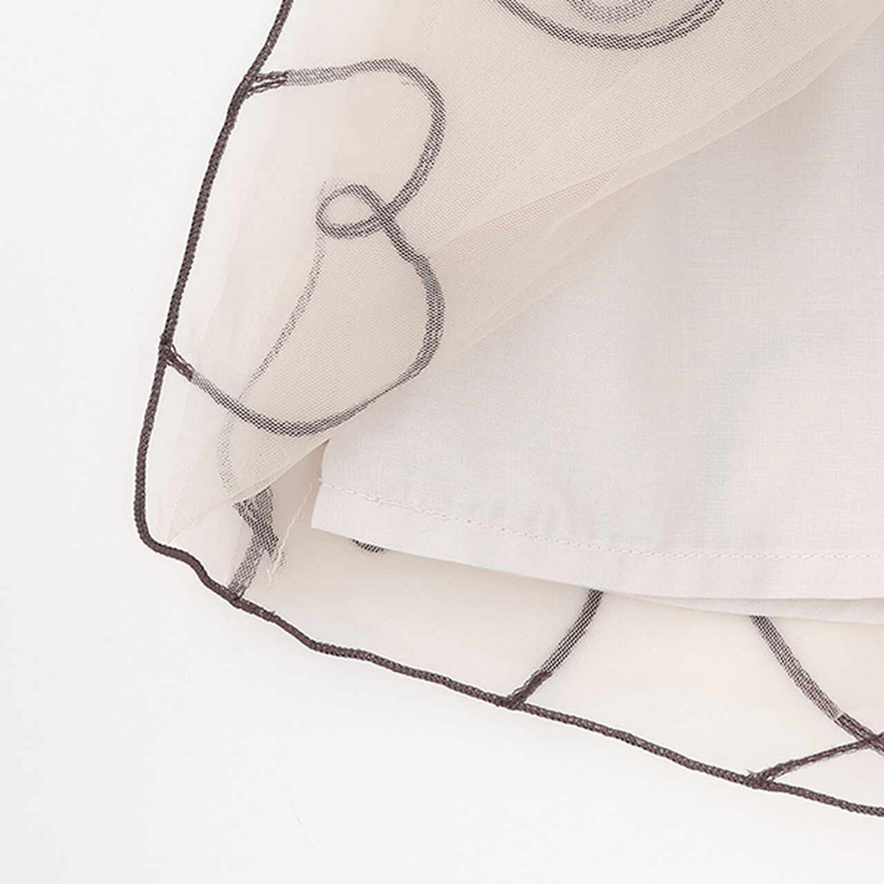 [Link] Chain Embroidery Tulle Tunic,Black, large image number 9