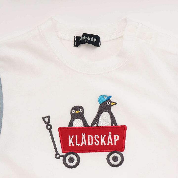 [Popular Item Restocked] [Not Available at Physical Stores] Penguin &times; Outdoor Wagon Short Sleeve T-Shirt,Light green, medium image number 2