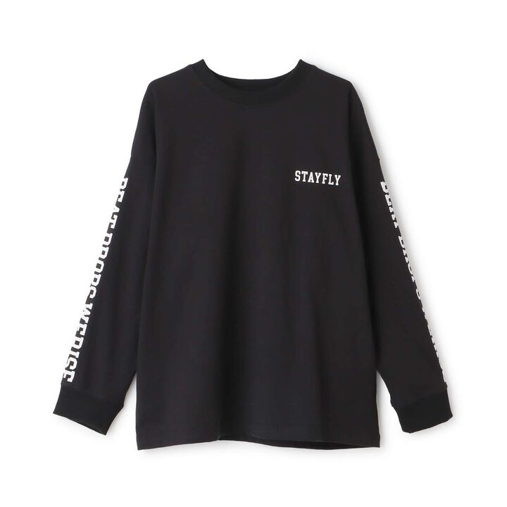 [SKIT0LY] Long-Sleeve T-Shirt with Sleeve Logo Print,Black, medium image number 0