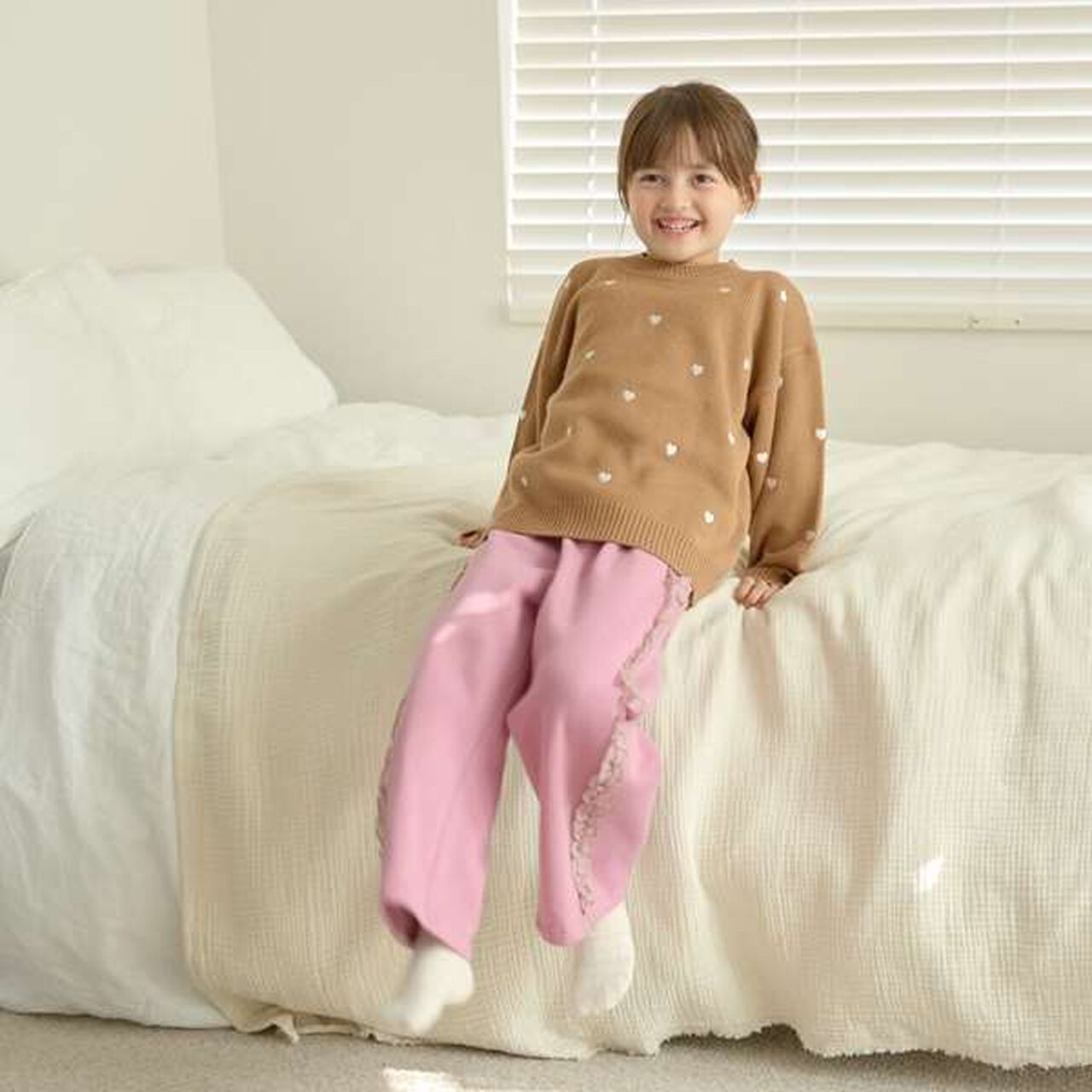 Pilling-Resistant Side Frill Wide Sweatpants,Charcoal gray, large image number 2