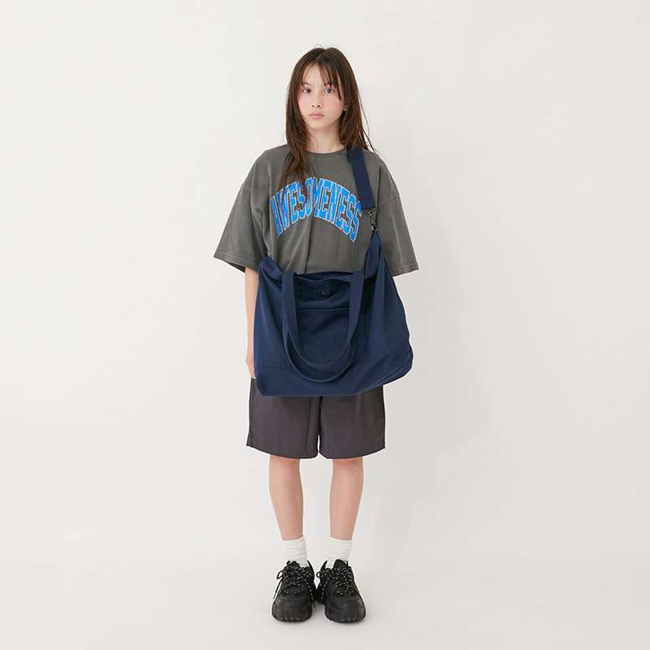 Large Canvas Tote Bag,Navy, large image number 12