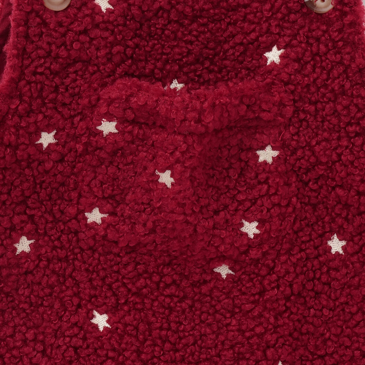 Star Embroidery Overalls Coverall,Ivory, large image number 14