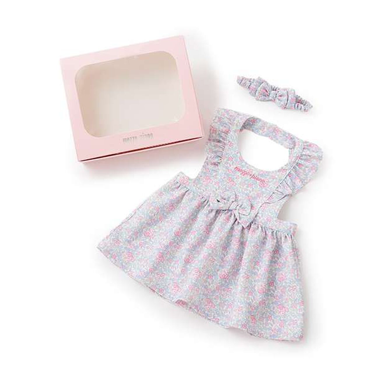 Little Flower Pattern Apron & Headband Set (Box Included),Off white, large image number 0