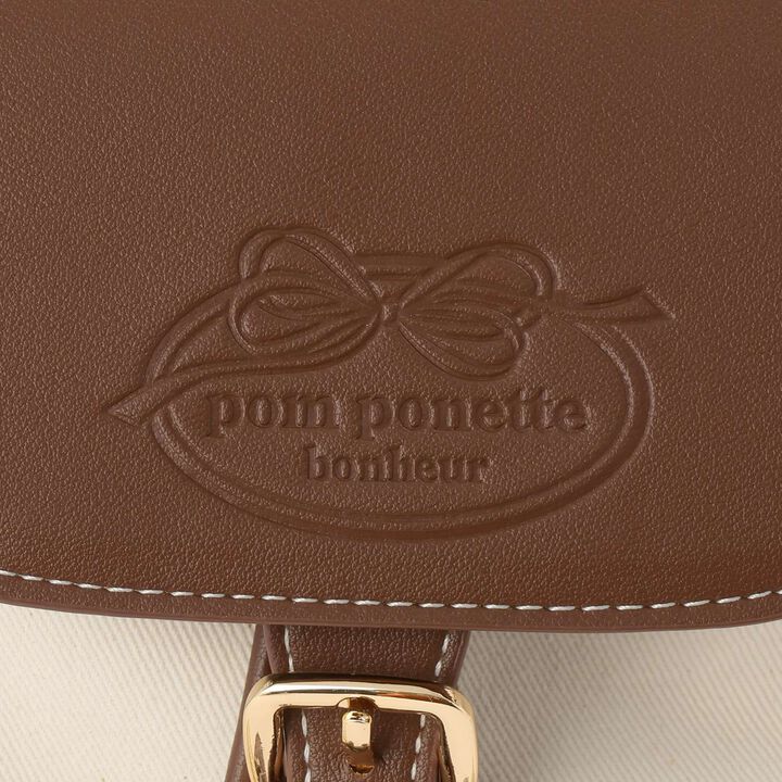 Canvas & Synthetic Leather Mini Backpack,Navy, medium image number 2