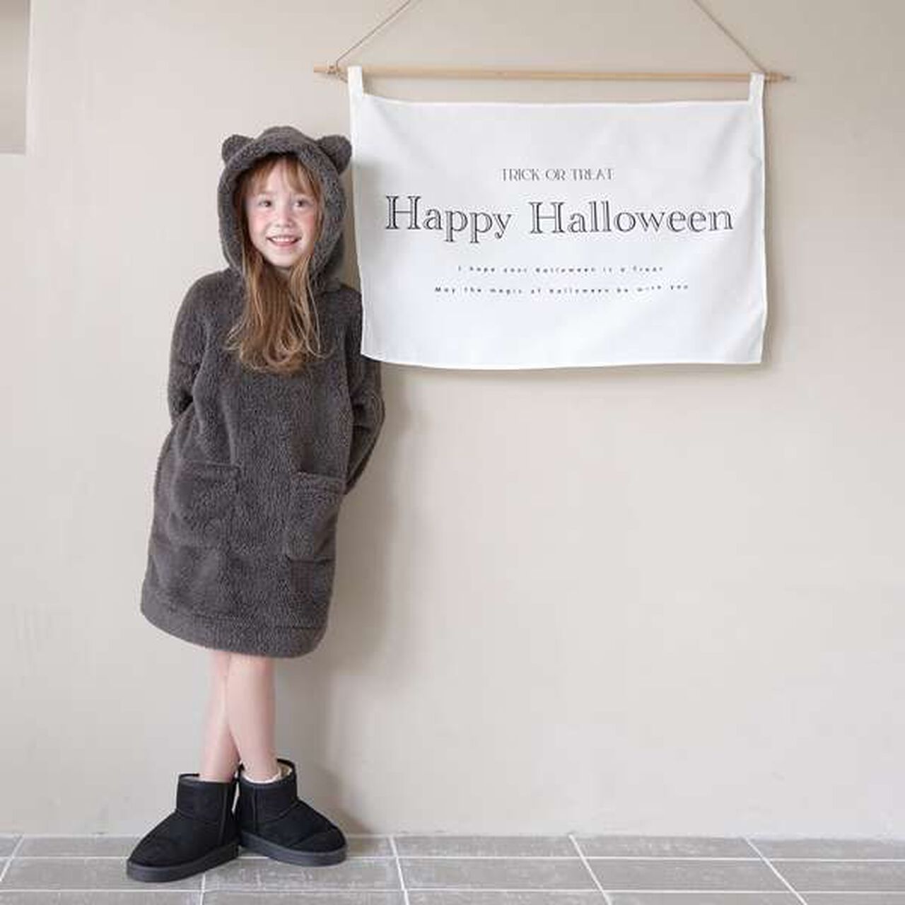 Halloween Fabric Poster,Off white, large image number 2