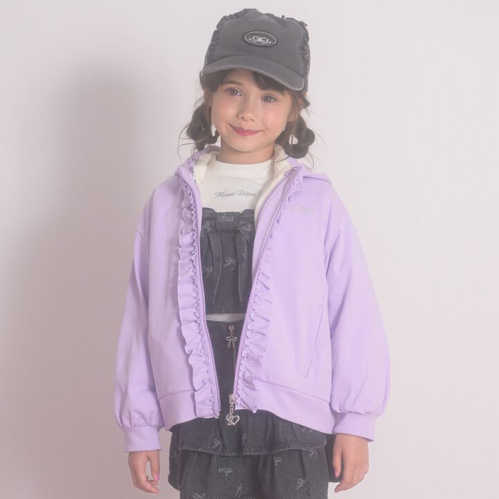 Lame Double-Knit Frill 3WAY Bomber Jacket,, medium
