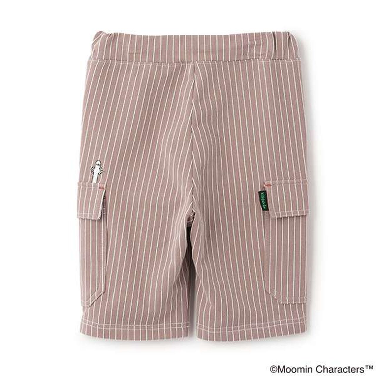 MOOMIN/Embroidered Stripe 6-Length Pants,Brown, large image number 1