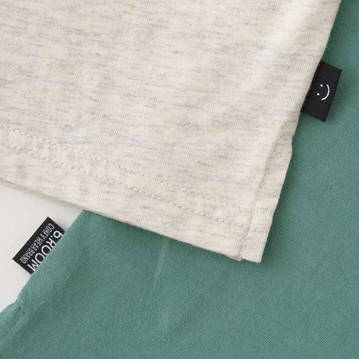 Non-Deforming Soft Cotton Hem Slit Simple Big T-Shirt,Charcoal gray, medium image number 15