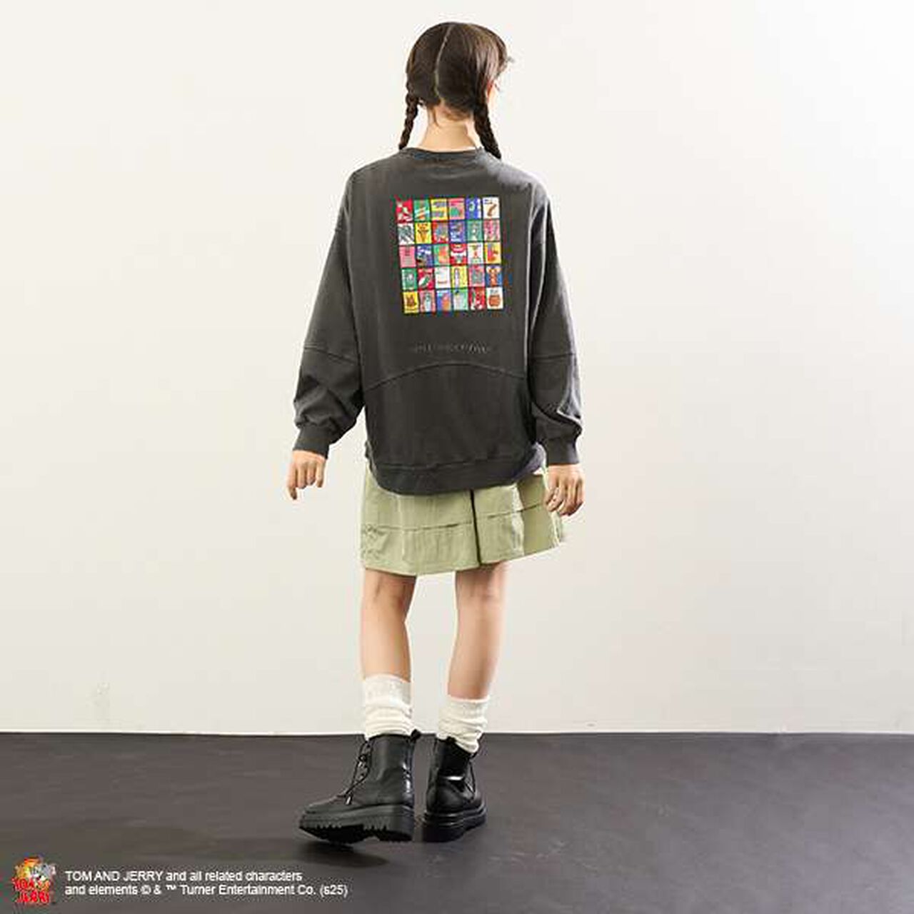 [AMI] Water-Repellent Waist Rib Hem Tuck Skirt,Olive, large image number 9