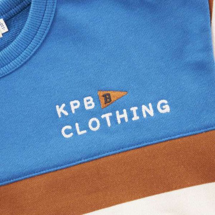KP Boy Stripe Pattern Color Block Sweatshirt [90-140],Camel, medium image number 16
