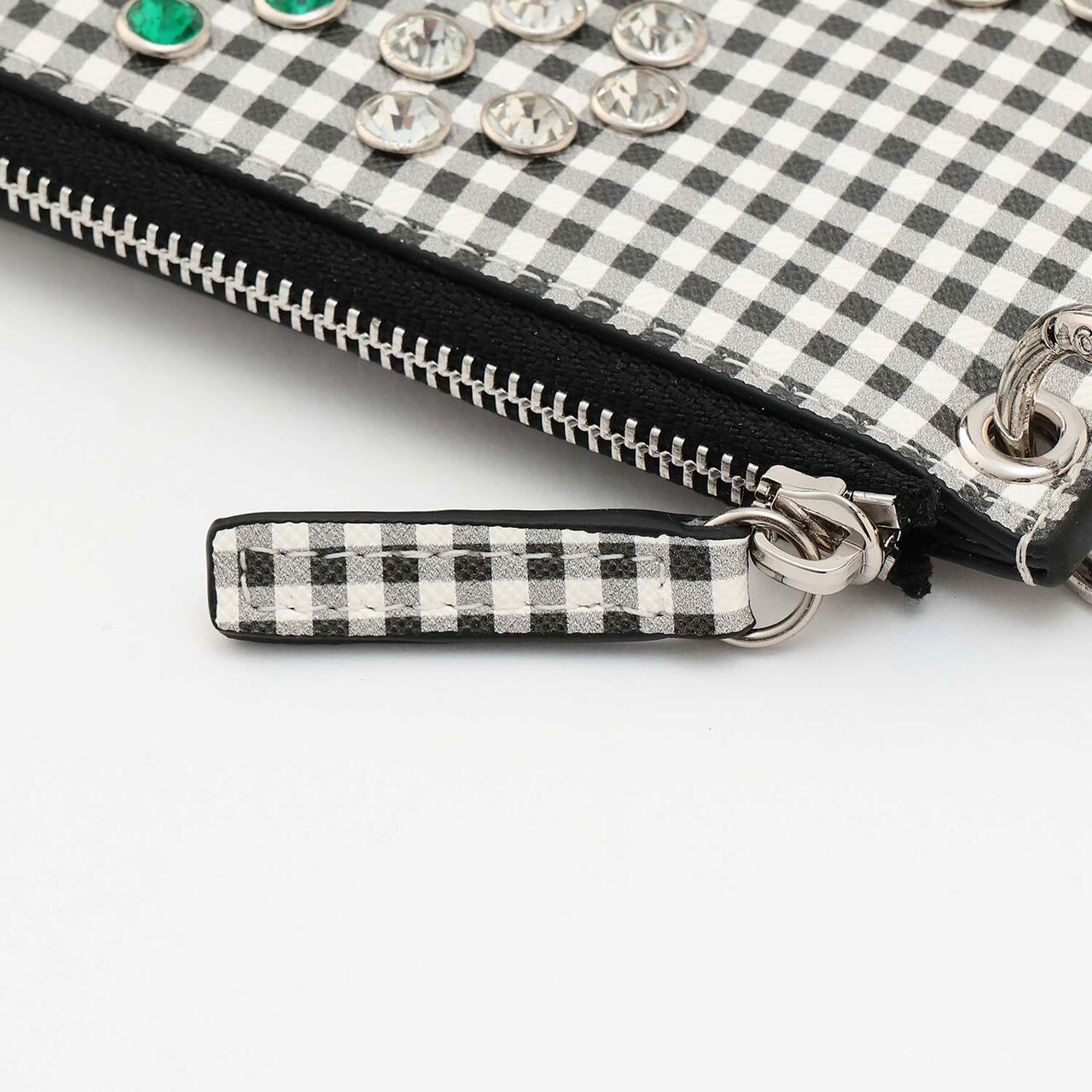 [Casselini] Gingham Wallet,Black, large image number 3