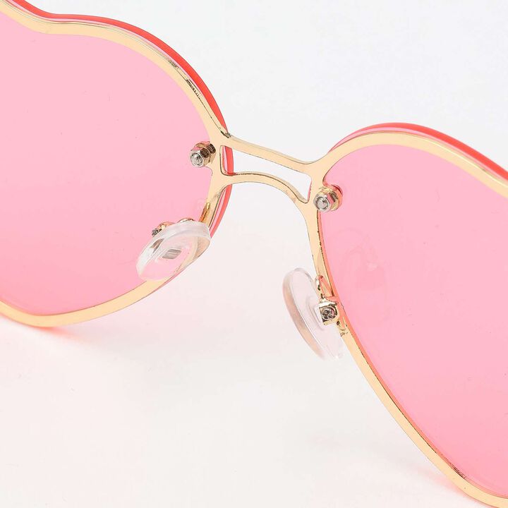 [UV] Heart-Shaped Sunglasses,Pink, medium image number 3