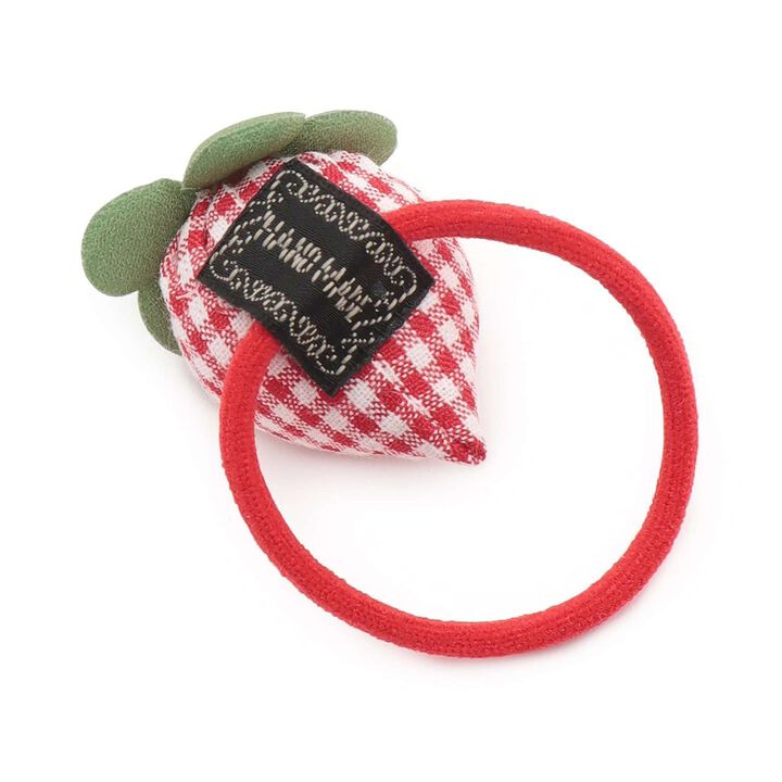 Puffy Strawberry Hair Ties (Set of 2),Yellow, medium image number 4