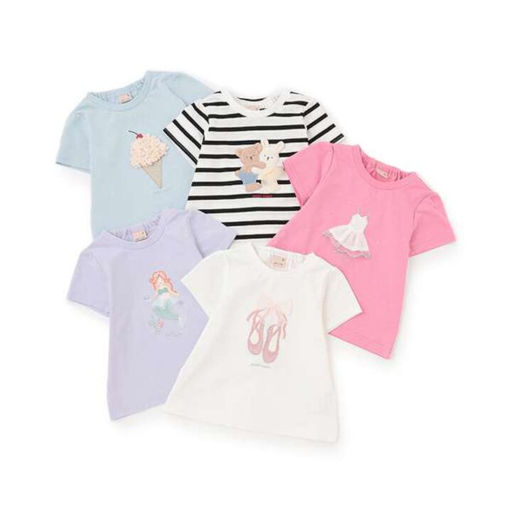 [Anti-stain/Link] Sparkling Motif T-Shirt,Lavender, medium image number 19