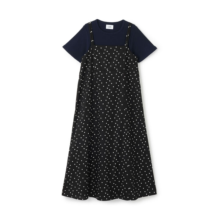 [Parent-Child Matching] Polka Dot Camisole Dress & Inner Wear Set,, medium