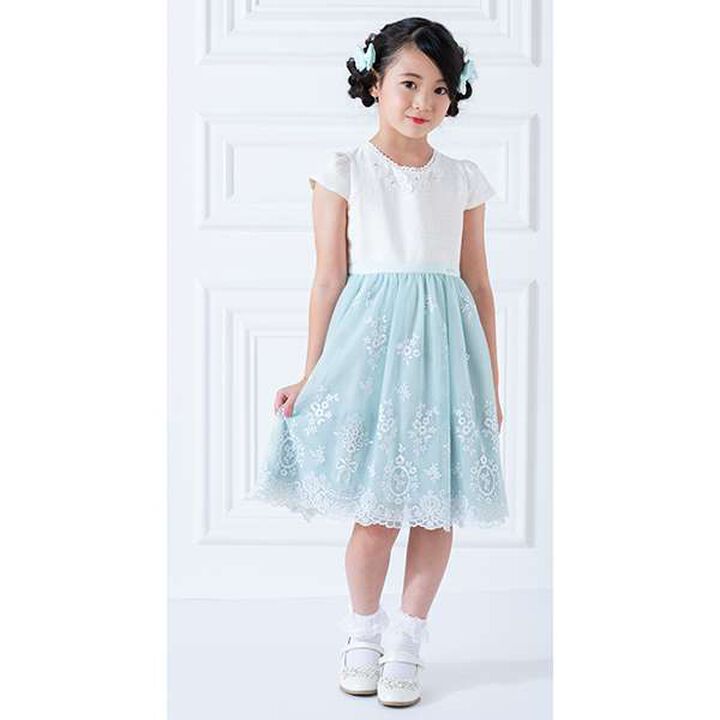 Tweed & Tulle Lace Embroidered Docking Dress,Lavender, medium image number 11