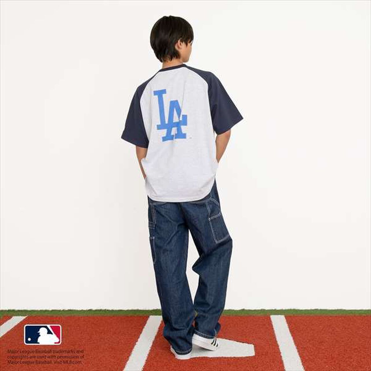 [MLB] Team Logo Print Raglan Short Sleeve T-Shirt,White, large image number 16