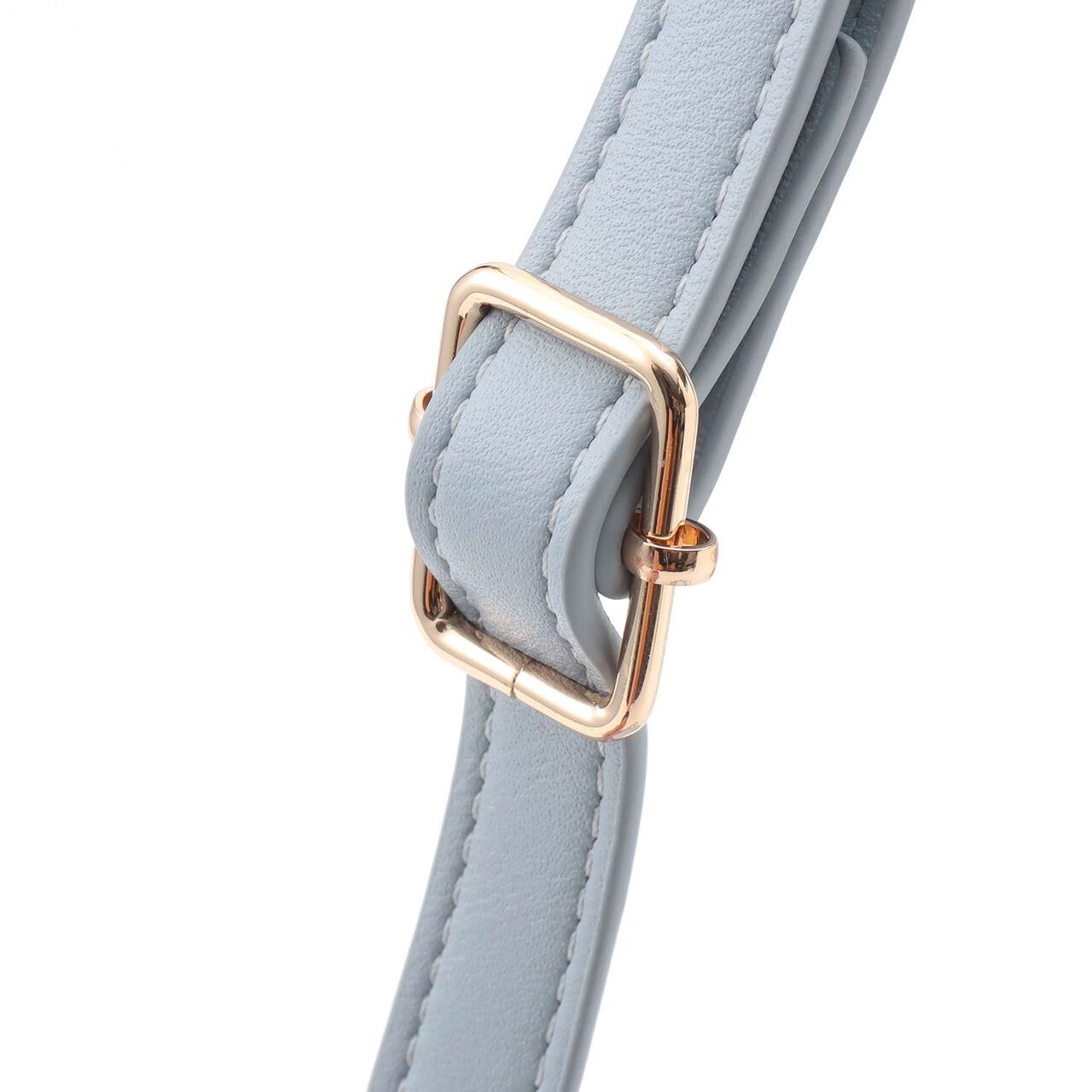 Synthetic Leather Shoulder Bag,Sax blue, large image number 2